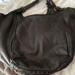 EUC Black leather hobo bag from Free People
